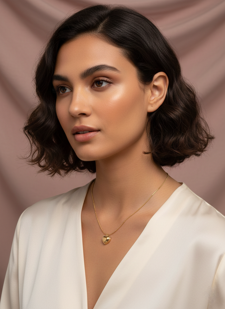 Anti tarnish Heart Pendant Chain