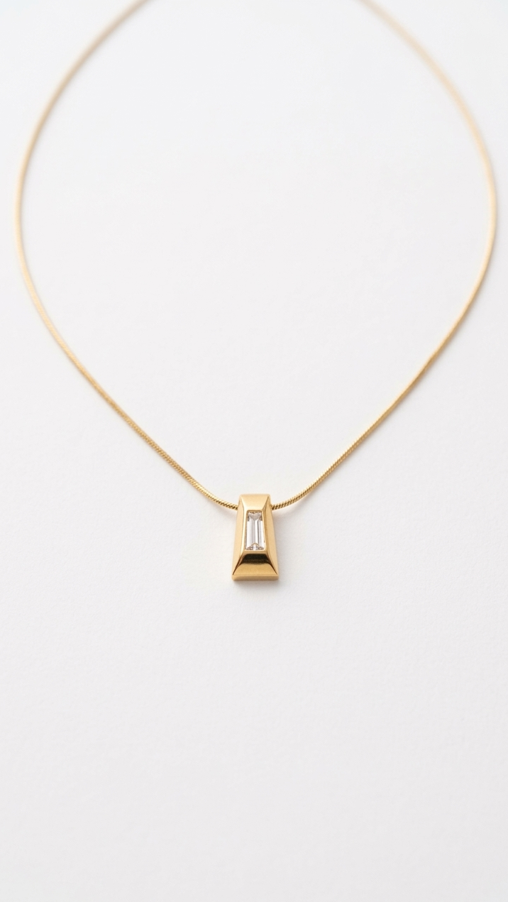 Élan Minimal Necklace |18K Gold Plated Tarnish Free Minimal Pendant Necklace”