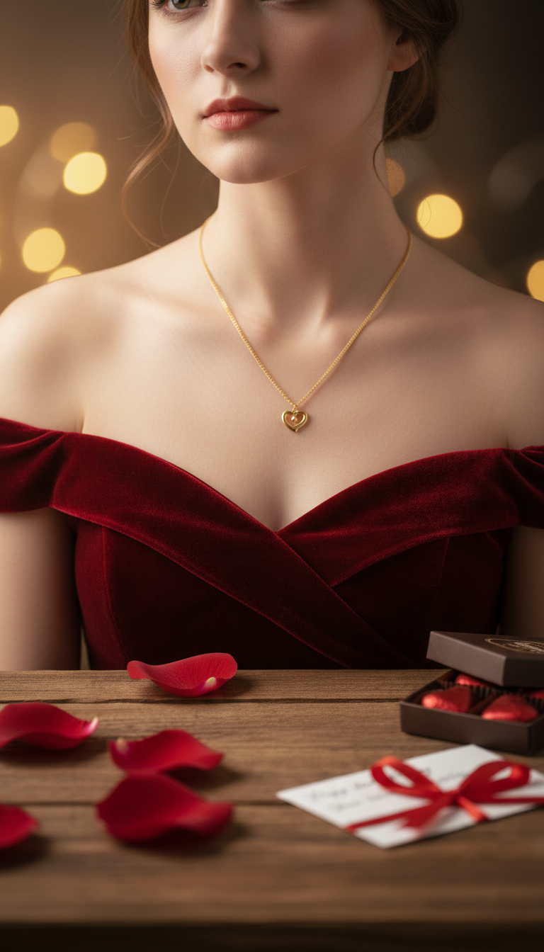 Elegant Heart Pendant – Perfect Valentine’s Day Gift for Her