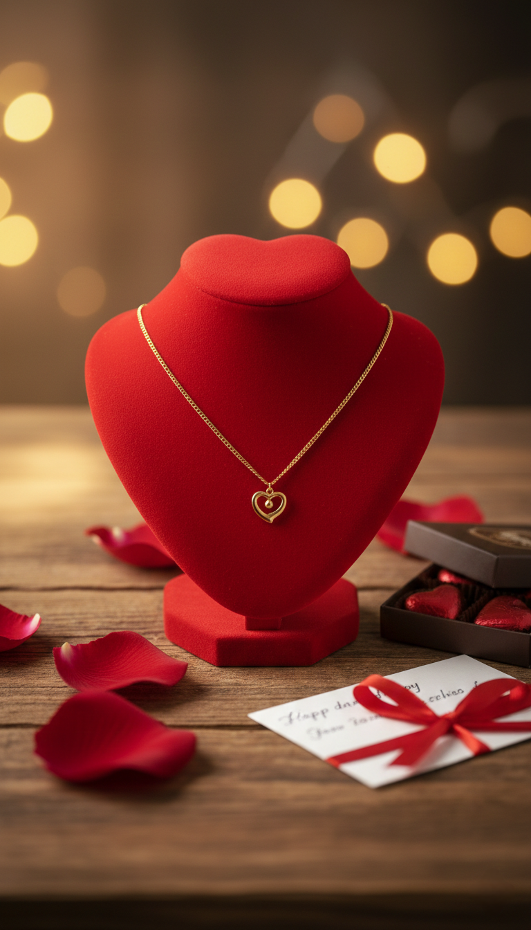 Elegant Heart Pendant – Perfect Valentine’s Day Gift for Her