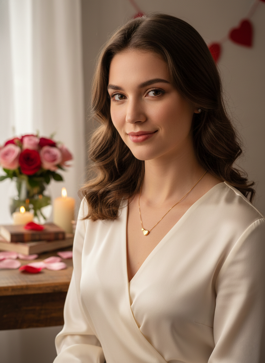 Golden Heart Pendant Necklace | Valentine’s Soul Collection